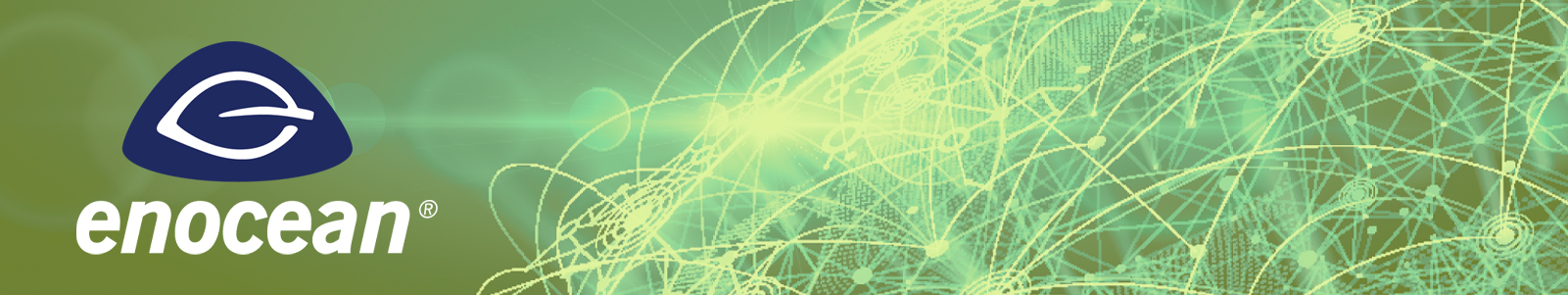 image of globe with wireless connections and enocean logo